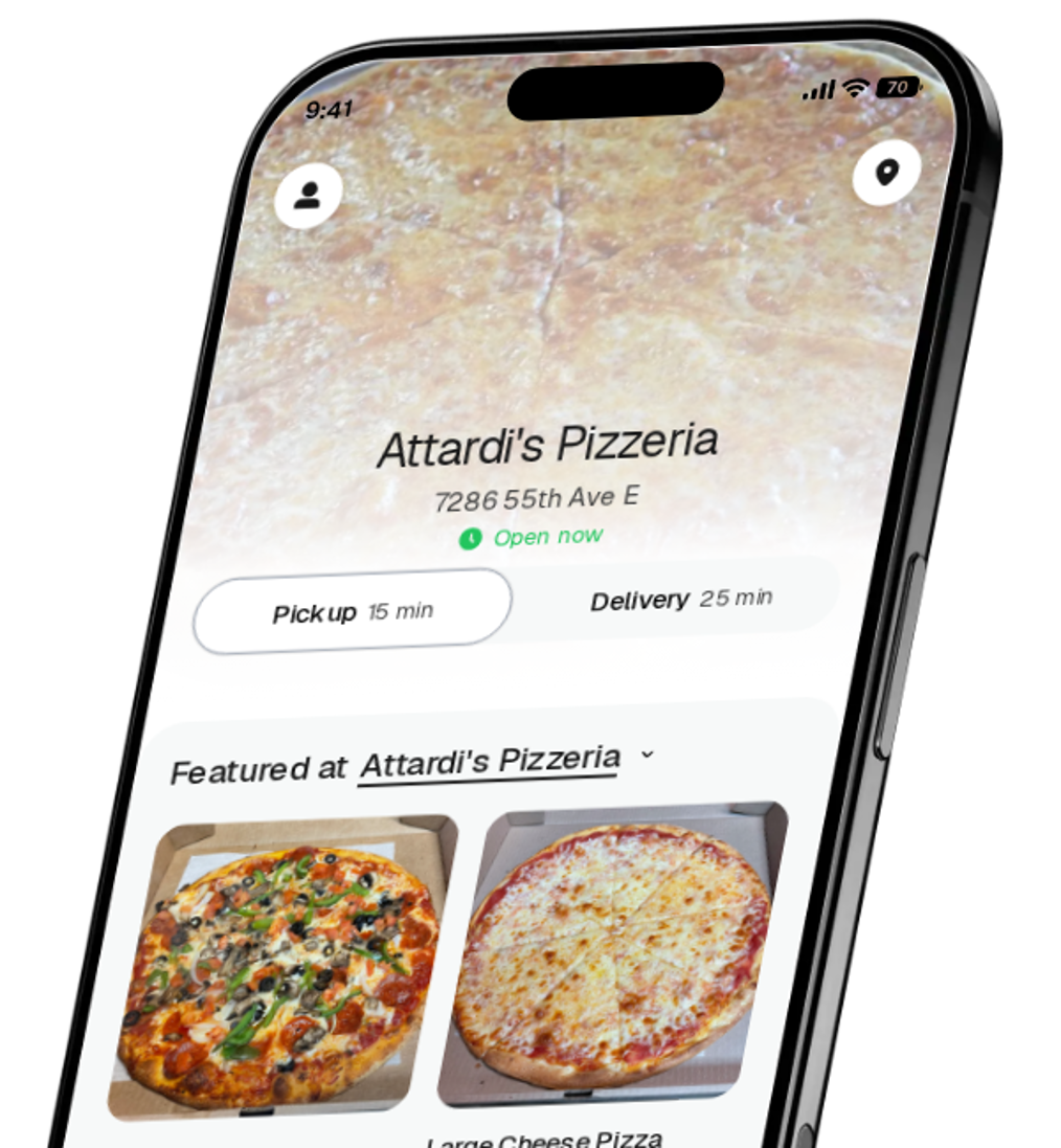 Attardi's Pizzeria app preview